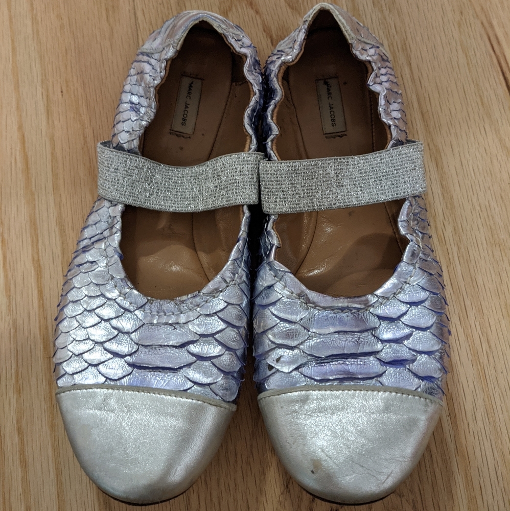 Metallic Python Flats